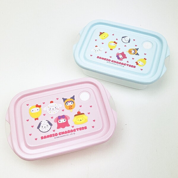 サンリオキャラクターズ 抗菌シールボックス(M) 2P ランチ 日本製 なりきり食べ物シリーズ Sanrio