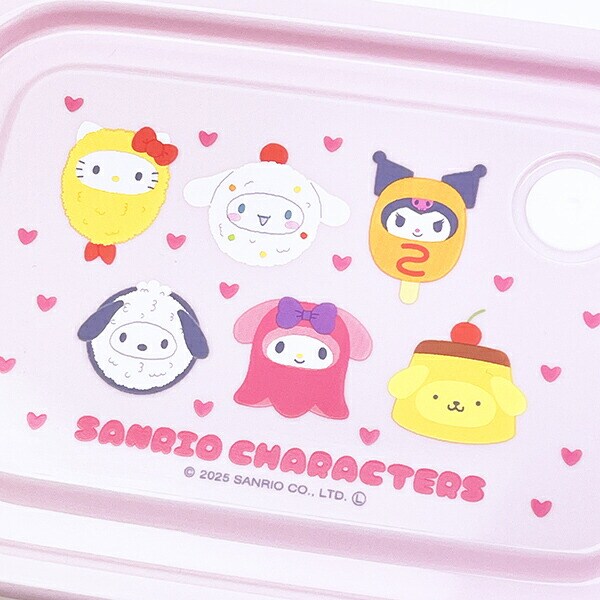 サンリオキャラクターズ 抗菌シールボックス(M) 2P ランチ 日本製 なりきり食べ物シリーズ Sanrio