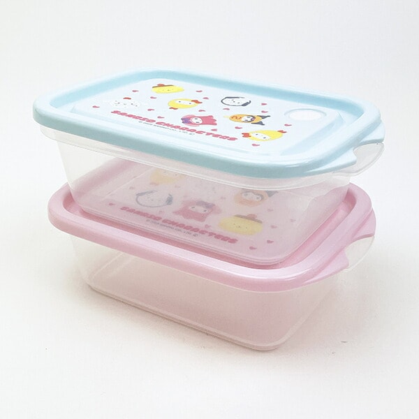 サンリオキャラクターズ 抗菌シールボックス(M) 2P ランチ 日本製 なりきり食べ物シリーズ Sanrio
