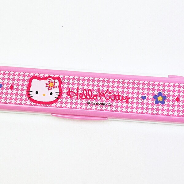 サンリオ ハローキティ 抗菌音の鳴らない箸箱セット ランチ カオハナシリーズ 日本製 Sanrio