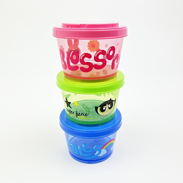 パワーパフガールズ ジョイント式薄肉保存容器3Pセット ランチ パワパフ 日本製