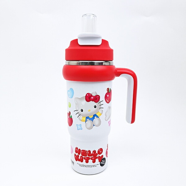 サンリオ ハローキティ ハンドル付2WAYストローステンレスタンブラー 水筒 ランチ Sanrio