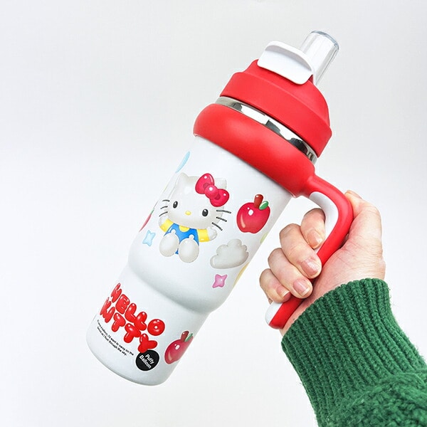 サンリオ ハローキティ ハンドル付2WAYストローステンレスタンブラー 水筒 ランチ Sanrio