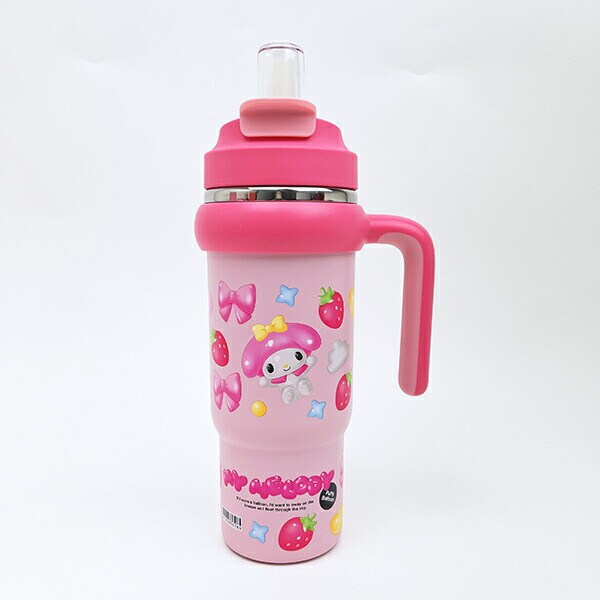 サンリオ マイメロディ ハンドル付2WAYストローステンレスタンブラー 水筒 ランチ Sanrio