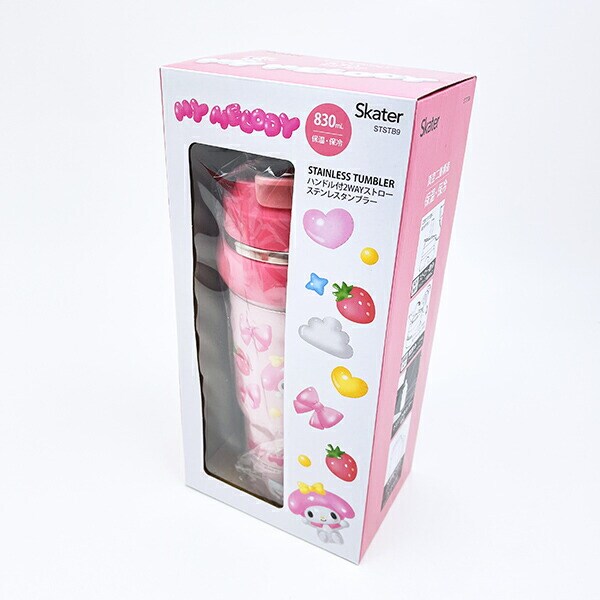 サンリオ マイメロディ ハンドル付2WAYストローステンレスタンブラー 水筒 ランチ Sanrio