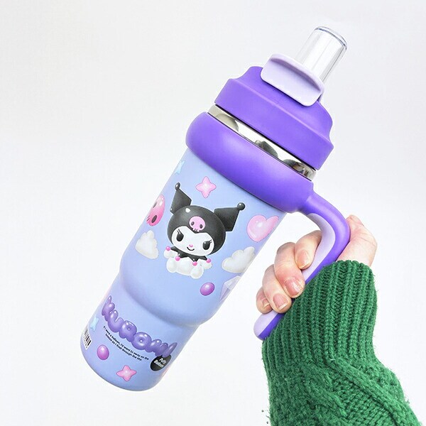 サンリオ クロミ ハンドル付2WAYストローステンレスタンブラー 水筒 ランチ Sanrio