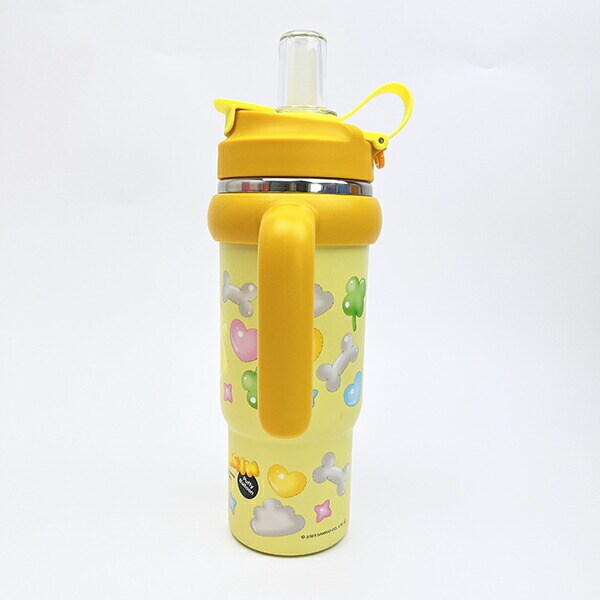 サンリオ ポムポムプリン ハンドル付2WAYストローステンレスタンブラー 水筒 ランチ Sanrio