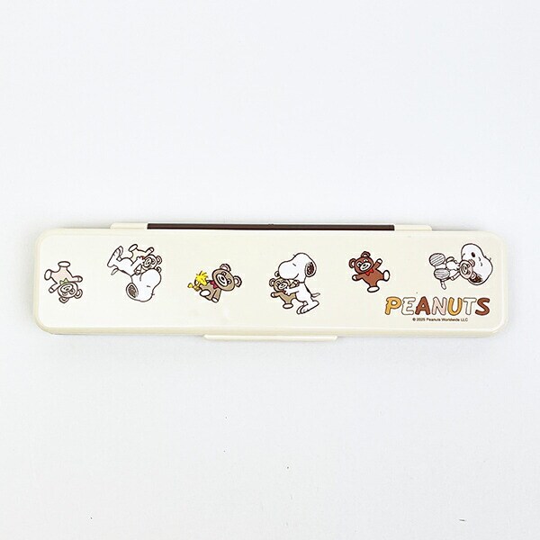 スヌーピー &ベア 音の鳴らないコンビセット(箸18cm) ランチ 日本製 SNOOPY