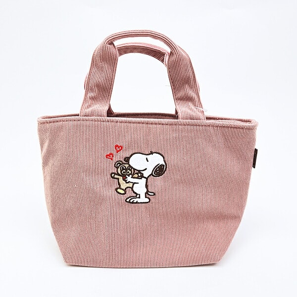 スヌーピー &ベア コーデュロイ生地ランチバッグ SNOOPY