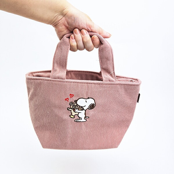 スヌーピー &ベア コーデュロイ生地ランチバッグ SNOOPY