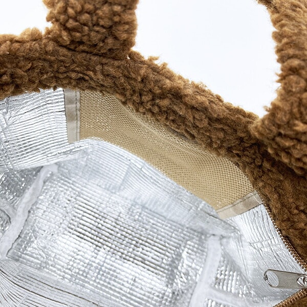 モンチッチ ボア生地ランチバッグ