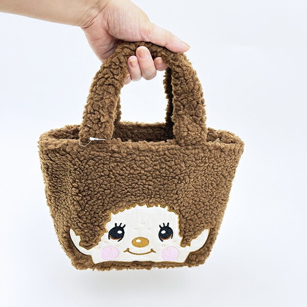 モンチッチ ボア生地ランチバッグ