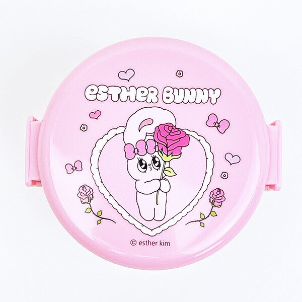エスターバニー (Esther Bunny) 丸型ランチボックス2段(フォーク付) 日本製