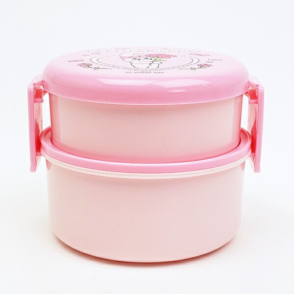 エスターバニー (Esther Bunny) 丸型ランチボックス2段(フォーク付) 日本製