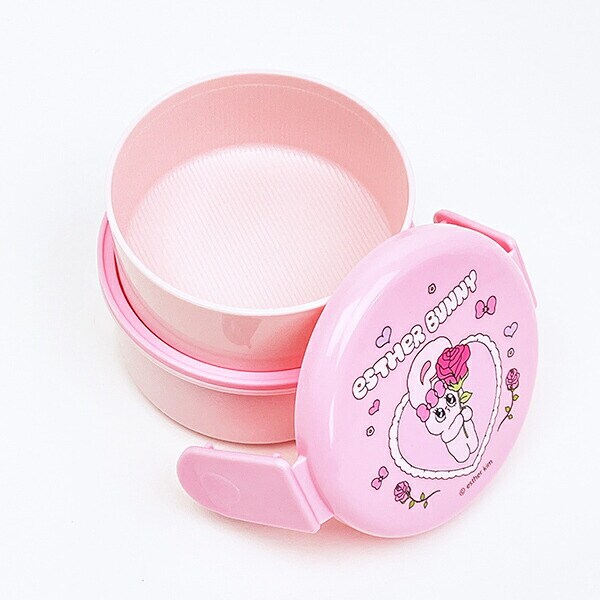 エスターバニー (Esther Bunny) 丸型ランチボックス2段(フォーク付) 日本製