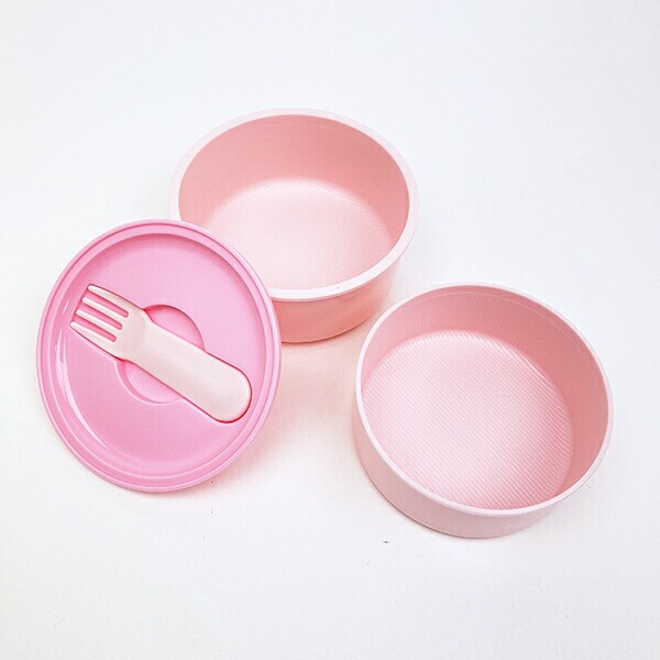 エスターバニー (Esther Bunny) 丸型ランチボックス2段(フォーク付) 日本製