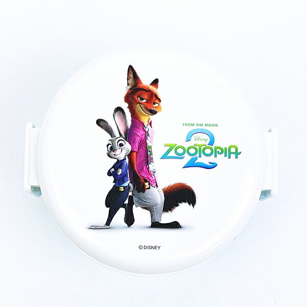 ディズニー ズートピア 丸型ランチボックス2段(フォーク付) 日本製 Disney