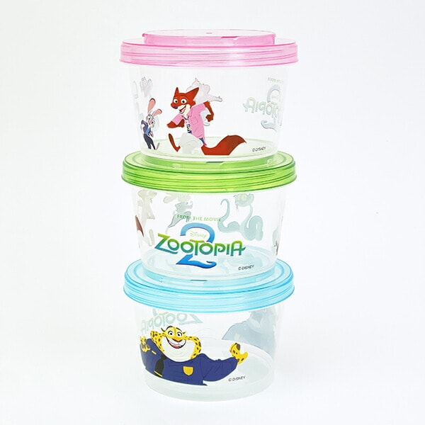 ディズニー ズートピア ジョイント式薄肉保存容器3Pセット ランチ 日本製 Disney
