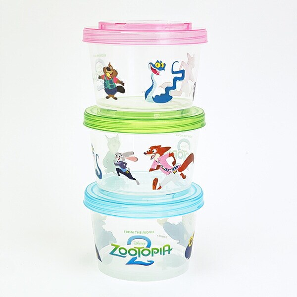 ディズニー ズートピア ジョイント式薄肉保存容器3Pセット ランチ 日本製 Disney