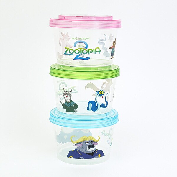 ディズニー ズートピア ジョイント式薄肉保存容器3Pセット ランチ 日本製 Disney