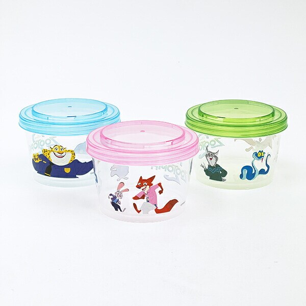 ディズニー ズートピア ジョイント式薄肉保存容器3Pセット ランチ 日本製 Disney