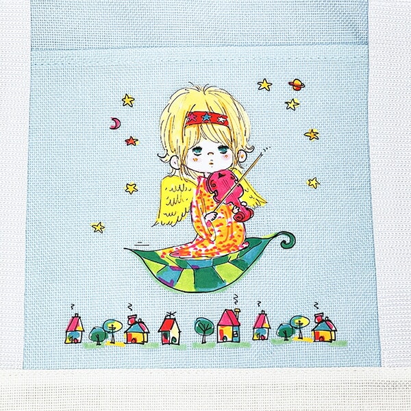 水森亜土 麻風保冷トートショッピングバッグ お買い物バッグ