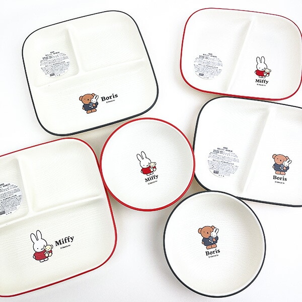 ミッフィー ボリススクエアワンプレート ギンガムシリーズ グレー 食器 miffy 日本製