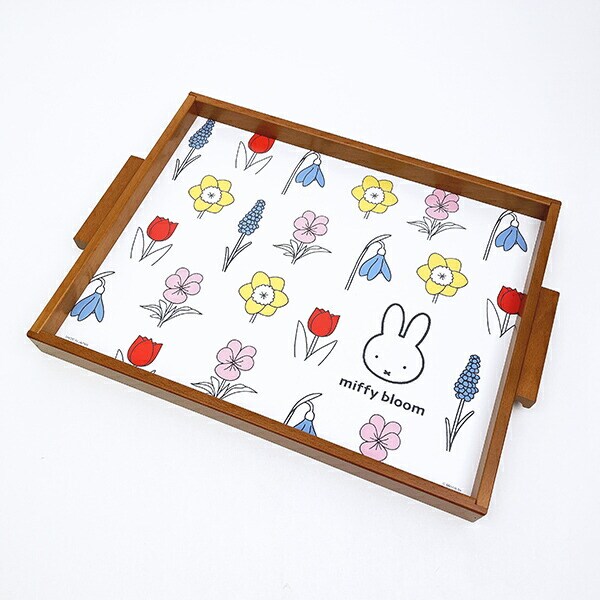 ミッフィー miffy ウッドトレーL (ブルーム) お盆 キッチン 日本製