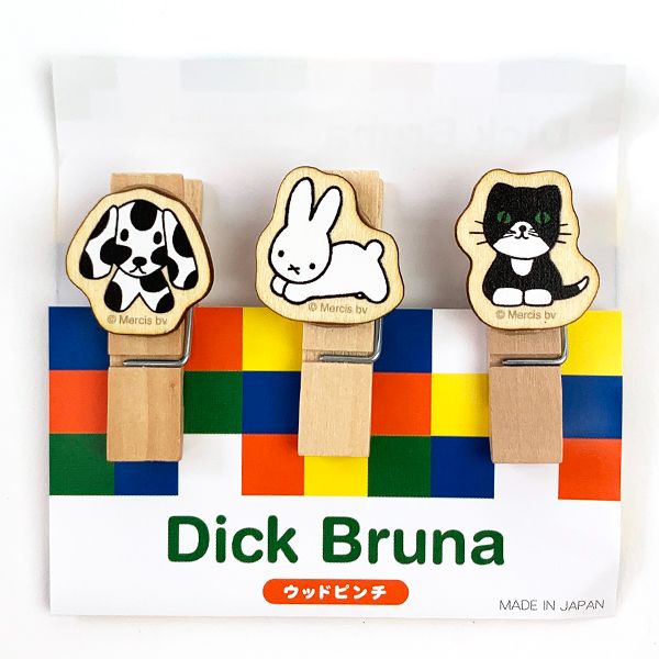 ミッフィー ウッドピンチ 3個セット どうぶつセットA ピンチ 挟み 日本製
