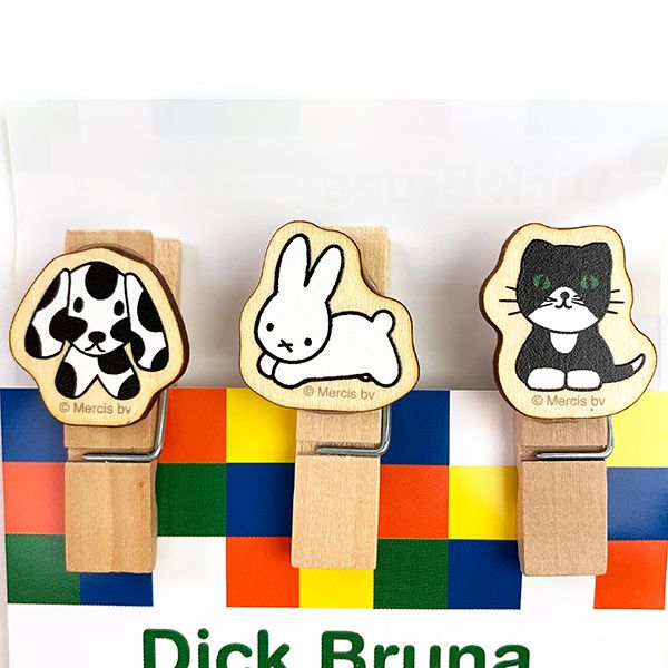 ミッフィー ウッドピンチ 3個セット どうぶつセットA ピンチ 挟み 日本製