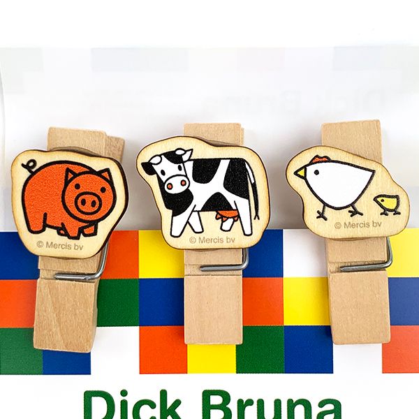 ミッフィー ウッドピンチ 3個セット どうぶつセットC ピンチ 挟み 日本製