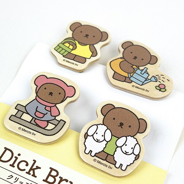 ミッフィー miffy クリップ4個セット （ボリス） 文具 日本製 　