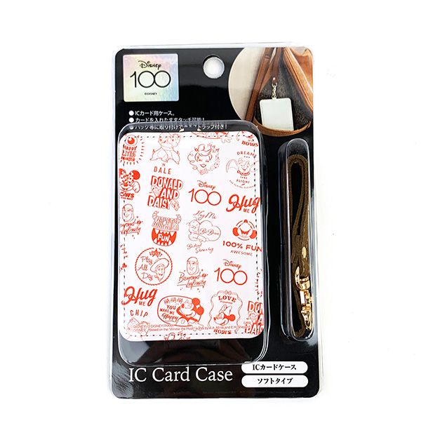 ディズニー100周年 ICカードケース ディズニー・ピクサーキャラクター スタンプ パスケース Disney