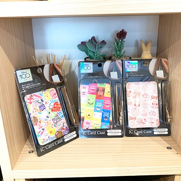ディズニー100周年 ICカードケース ディズニー・ピクサーキャラクター スタンプ パスケース Disney