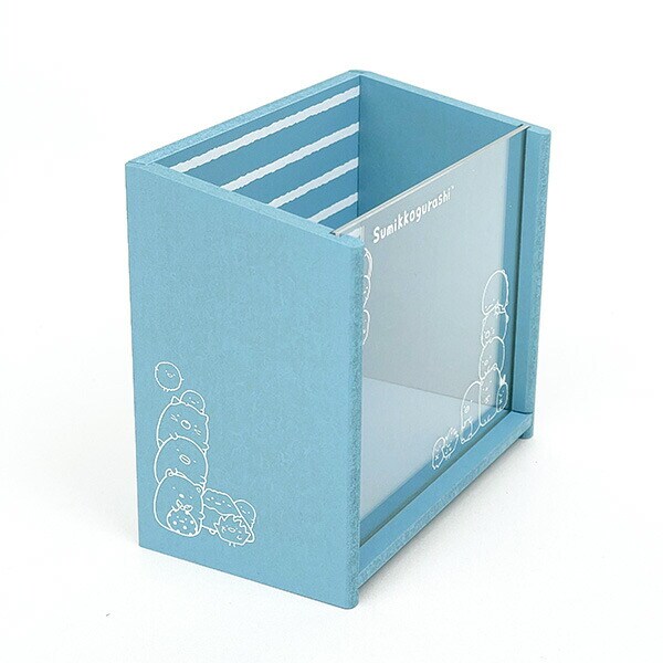 すみっコぐらし フレーム付きボックス ブルー 文具 日本製 すみっこ