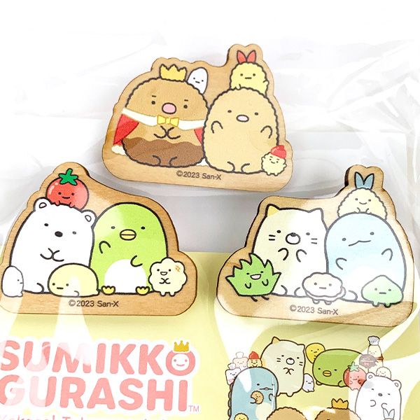 すみっコぐらし クリップ3個セット （たべものおうこく） 文具 日本製