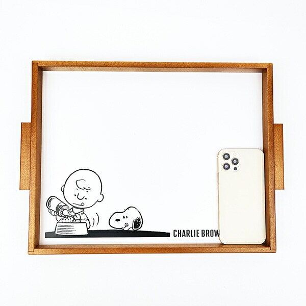 スヌーピー チャーリーブラウン ウッドトレー(L) お盆 キッチン SNOOPY 日本製