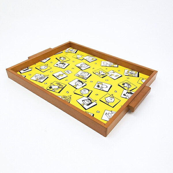 スヌーピー ウッドトレー パーティー お盆 食器 PEANUTS 75th 日本製 SNOOPY