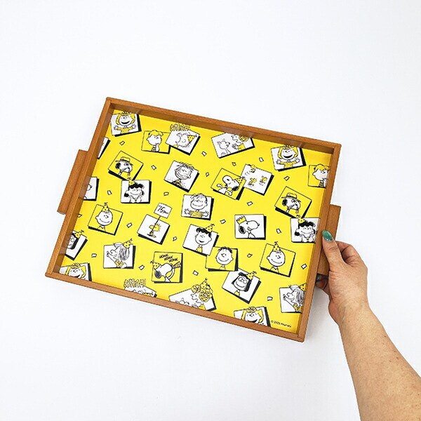 スヌーピー ウッドトレー パーティー お盆 食器 PEANUTS 75th 日本製 SNOOPY