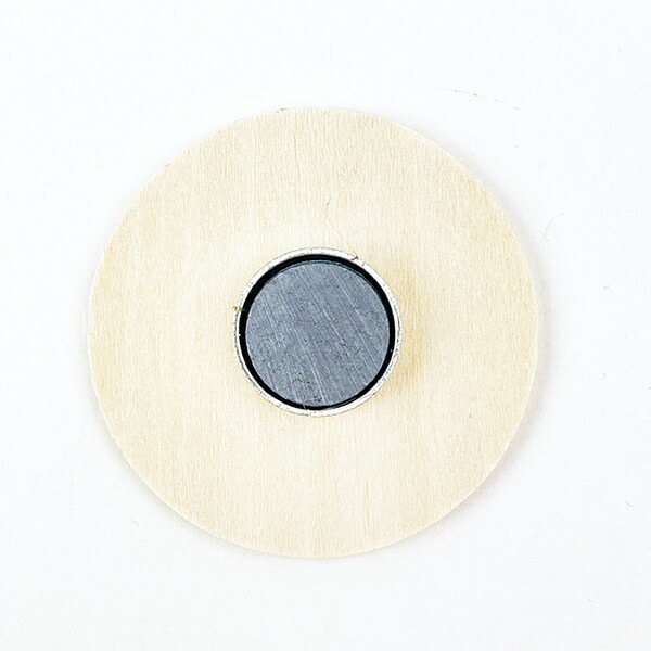 スヌーピー 丸型木のマグネット イエロー PEANUTS 75th SNOOPY 日本製