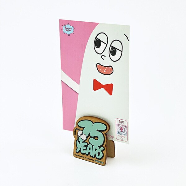 スヌーピー ダイカットメモスタンド ロゴグリーン 文具 PEANUTS 75th 日本製 SNOOPY