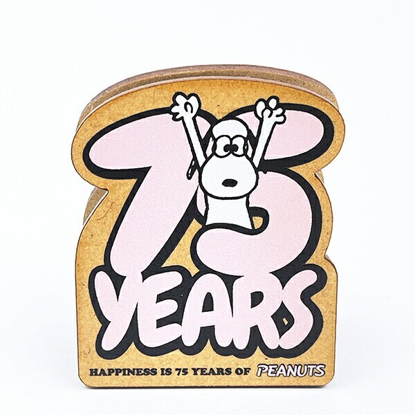 スヌーピー ダイカットメモスタンド ロゴピンク 文具 PEANUTS 75th 日本製 SNOOPY
