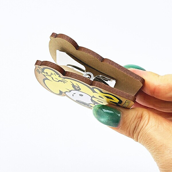 スヌーピー ダイカットメモスタンド ロゴイエロー 文具 PEANUTS 75th 日本製 SNOOPY