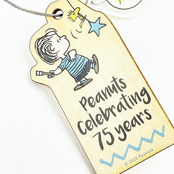 スヌーピー 木のオーナメント アクア PEANUTS 75th SNOOPY 日本製