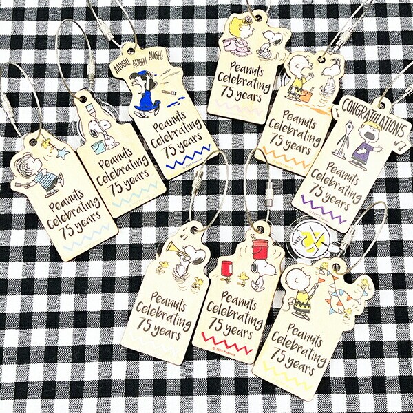 スヌーピー 木のオーナメント ネイビー PEANUTS 75th SNOOPY 日本製