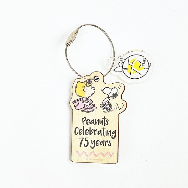 スヌーピー 木のオーナメント ピンク PEANUTS 75th SNOOPY 日本製