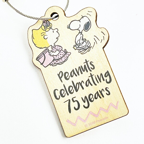 スヌーピー 木のオーナメント ピンク PEANUTS 75th SNOOPY 日本製