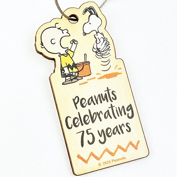 スヌーピー 木のオーナメント レッド PEANUTS 75th SNOOPY 日本製