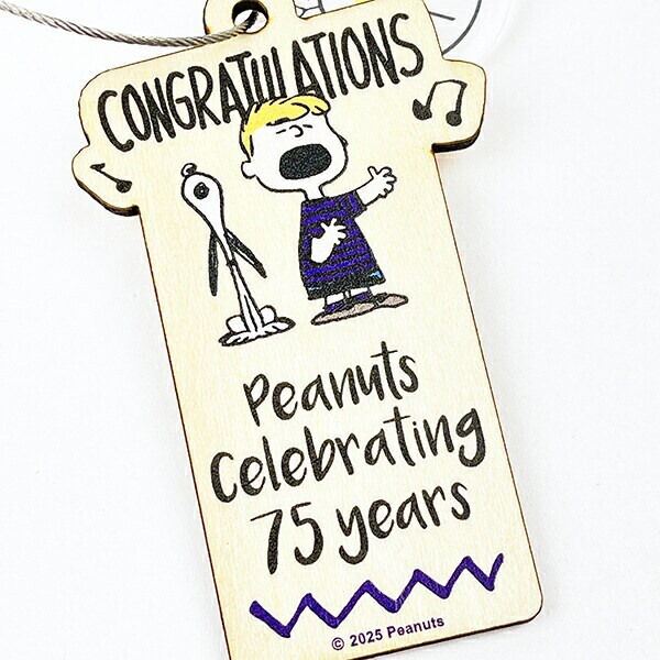 スヌーピー 木のオーナメント バイオレット PEANUTS 75th SNOOPY 日本製