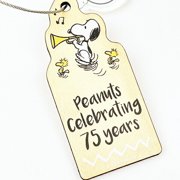 スヌーピー 木のオーナメント ホワイト PEANUTS 75th SNOOPY 日本製